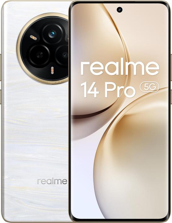 Actual product image realme 14 Pro (256 GB, Pearl White, 6.77", Dual SIM, 50 Mpx, 5G)