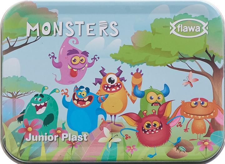 Produktbild Flawa Junior Plast Strips Monsters Tin Box (20 x)