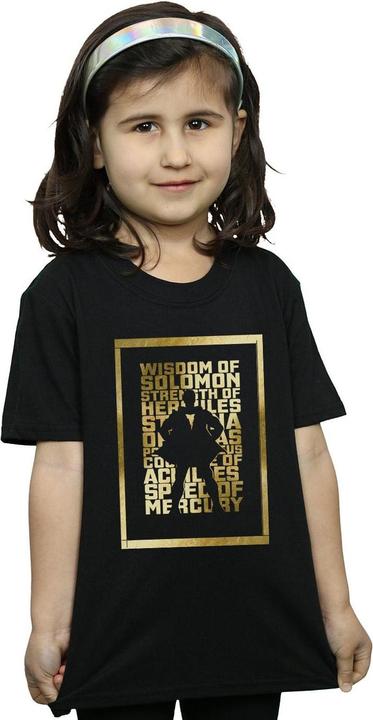 Immagine prodotto Shazam Gold Text Maglietta Ragazze (140, 146)