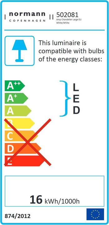 Label énergétique Normann Copenhagen Amp Kronleuchter (85 cm)