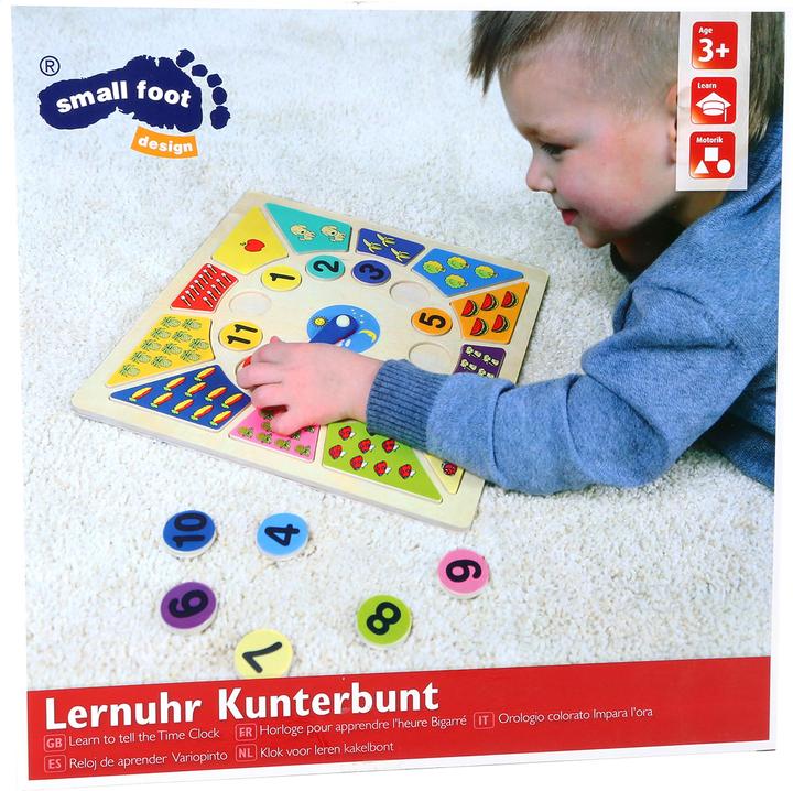 Actual product image small foot Learning clock (German, English, French, Italian)
