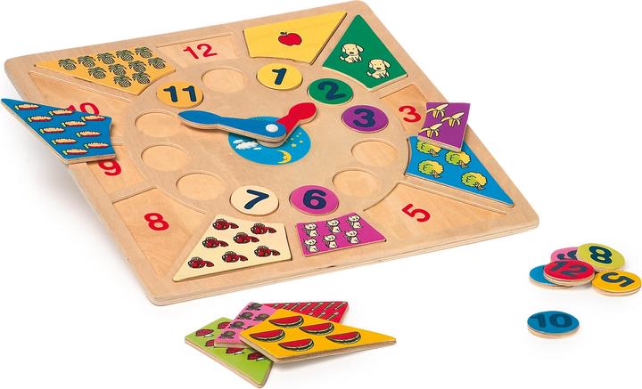 Actual product image small foot Learning clock (German, English, French, Italian)