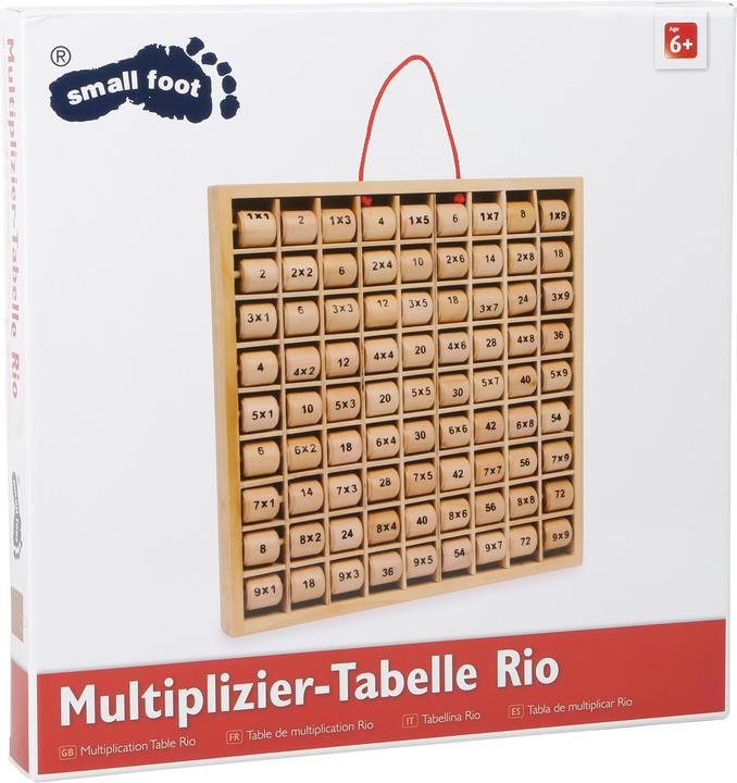 Produktbild small foot Multiplizier-Tabelle Kleines 1x1 (Deutsch, Englisch, Französisch, Italienisch)