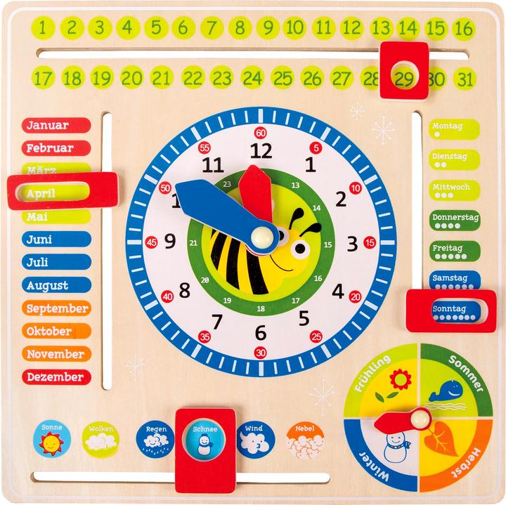Actual product image small foot Learning board Date, times and seasons (German)