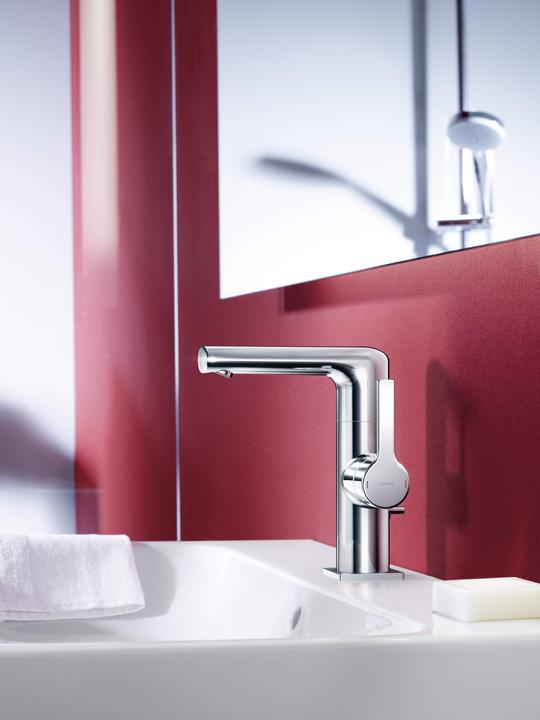 Immagine prodotto Hansa Miscelatore Hansaronda per lavabo, a comando laterale, con scarico a scomparsa, sporgenza: 115