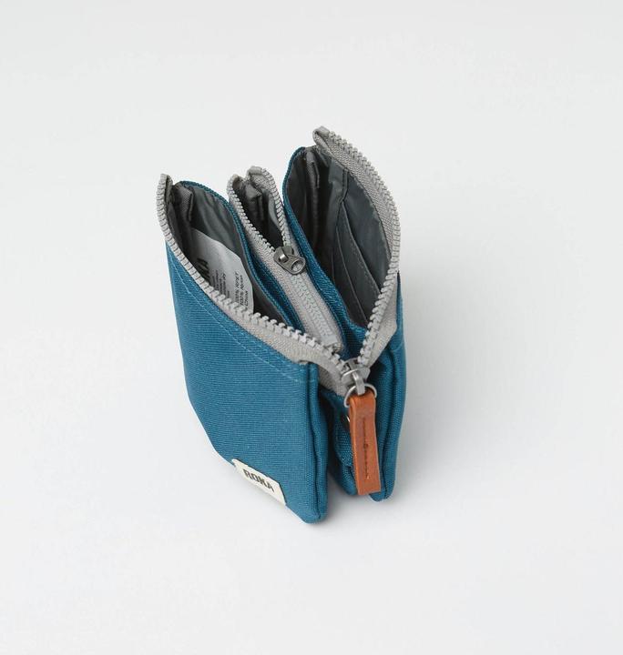 Actual product image Roka London Carnaby Wallet Sustainable Canvas Marine