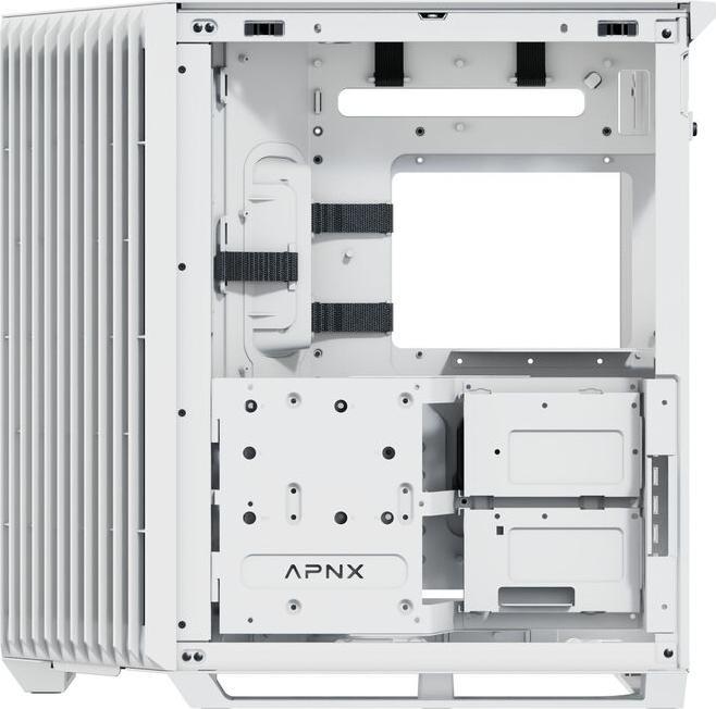 Actual product image APNX V1 PC case, midi tower, ATX, tempered glass - white (ATX)