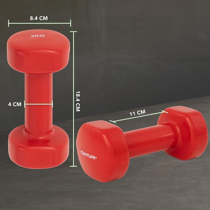 Immagine prodotto Tunturi Vinyl Kurzhanteln (2 x 3 kg)