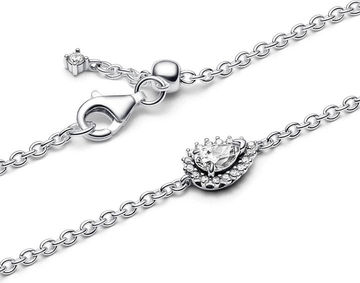 Image du produit Pandora Bracelet à maillons en couronne de poire étincelante (18 cm, Argent sterling)