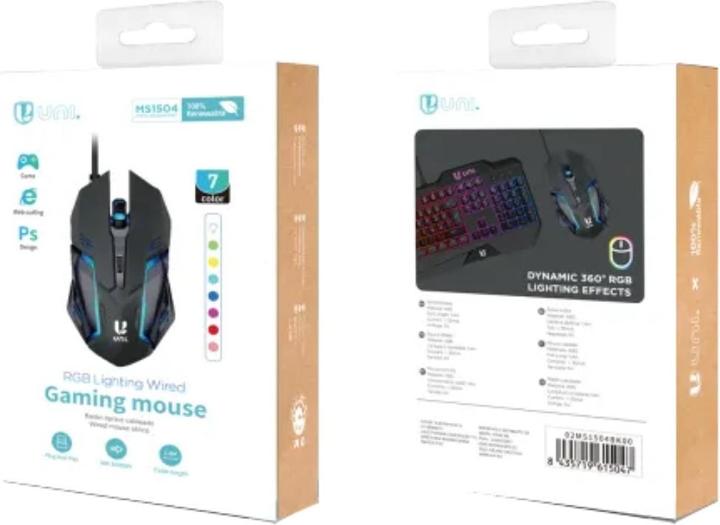 Actual product image Uni-ball Raton Uni 6 Teclas Gaming Cable Usb(A) (1.40 m)
