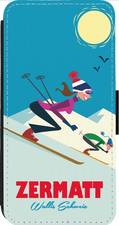 Produktbild PhoneLook Hülle Wallet schwarz Zermatt Ski Downhill (Apple iPhone 13 Pro Max)