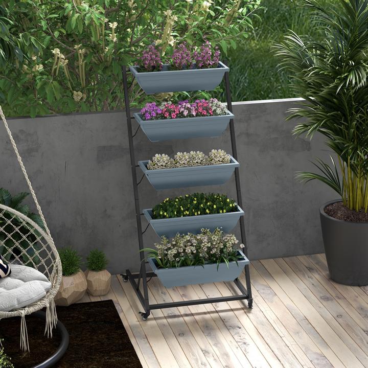 Produktbild Outsunny Blumenkästenständer mit 5 Etagen