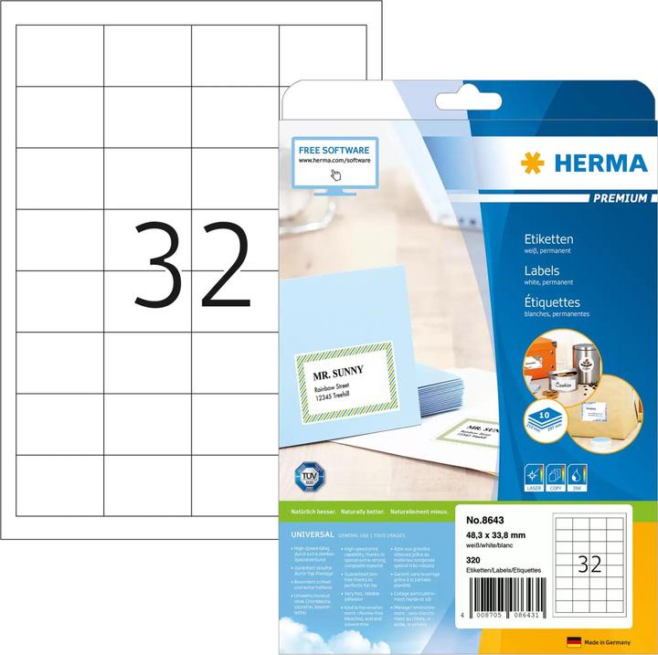 Productafbeelding HERMA Universele etiketten A4