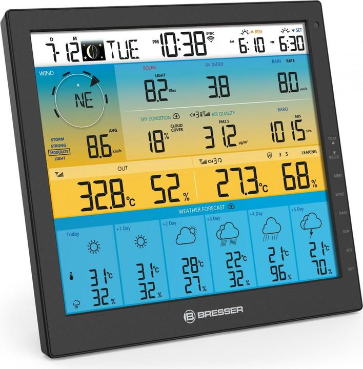 Image du produit Bresser Centre météorologique 7-en-1 solaire 6 jours 4cast Pro SF