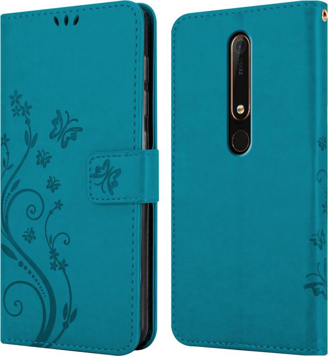 Actual product image Cadorabo Flower Book Case for Nokia 6.1 (Nokia 6.1)