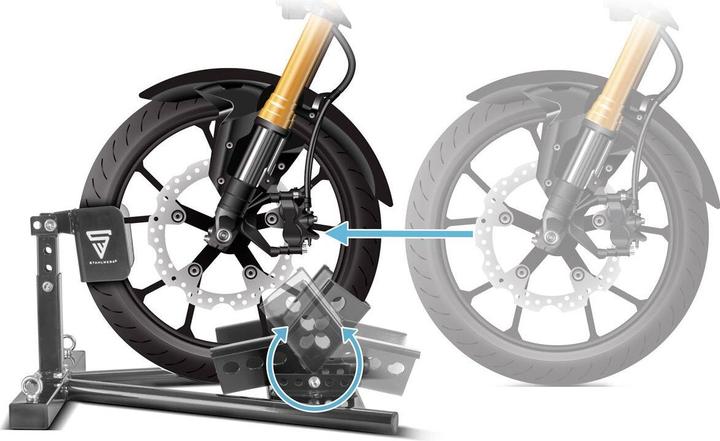 Stahlwerk Motorrad Montageständer GTM-600 ST 15-21" Motorradständer Radwippe