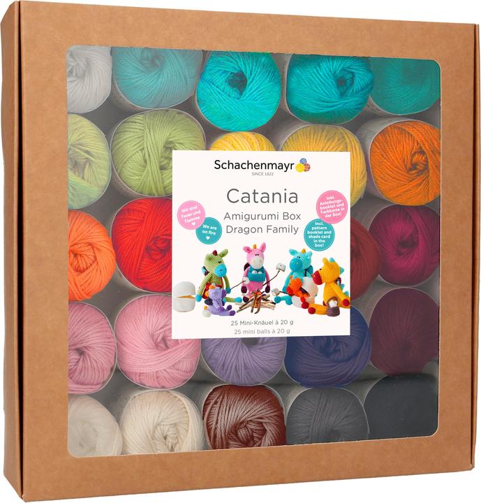 Produktbild Schachenmayr Catania "Amigurumi Box Dragon Family", 25 x 20 g