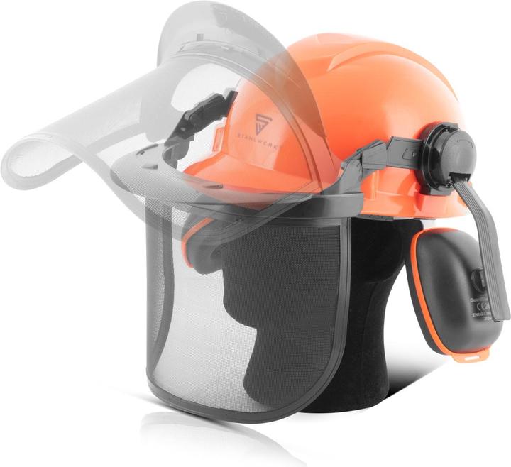 Produktbild Stahlwerk Forsthelm FH-100 ST mit Visier und Gehörschutz EN397 EN352 EN1731 (52 - 66 cm)