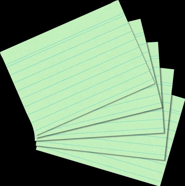 Actual product image Herlitz Index cards, DIN A7, lined, green made of paper, 170 gsm, wood free, line color: blue, double (A7, 170 g/m², 100 x)