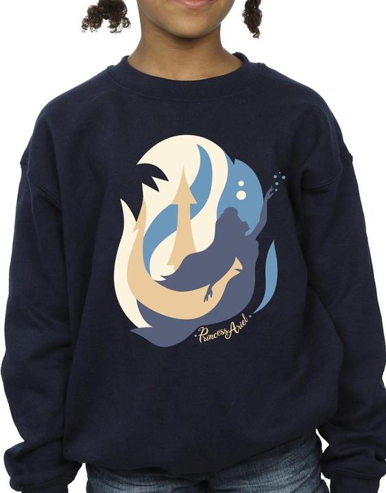 Immagine prodotto Disney The Little Mermaid Colour Silhouettes Felpa Ragazze (128)