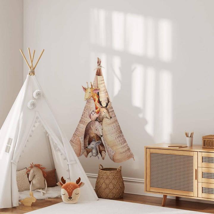 Produktbild Trenddeko Tiere im Tipi (32 x 40 cm)