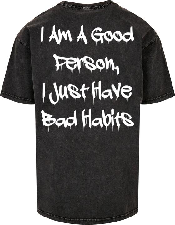 Produktbild Merchcode Bad Habits Acid Washed Heavy Oversized Tee - 112633 (3XL)