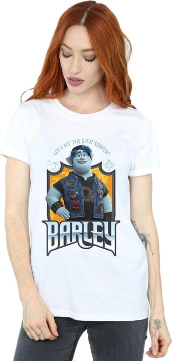 Actual product image Disney Womens/Ladies Onward Barley Pose Cotton Boyfriend T-Shirt (XL)