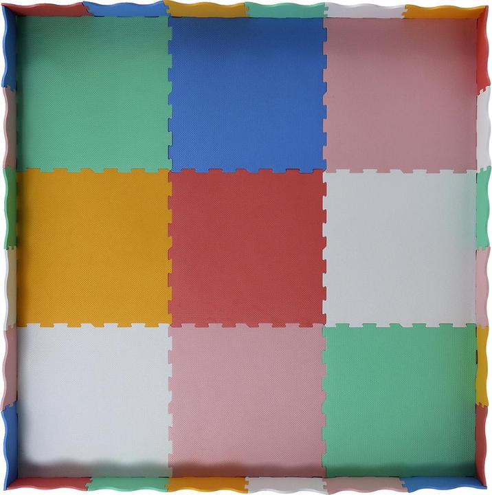 Image du produit Vertbaudet Tapis de jeu puzzle pour bébé, 9 pièces avec bord ondulé (60 x 60 cm)