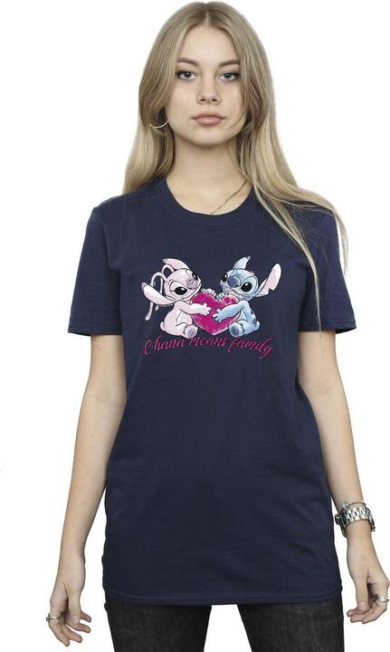 Produktbild Disney Lilo And Stitch Ohana Heart With Angel TShirt (S)