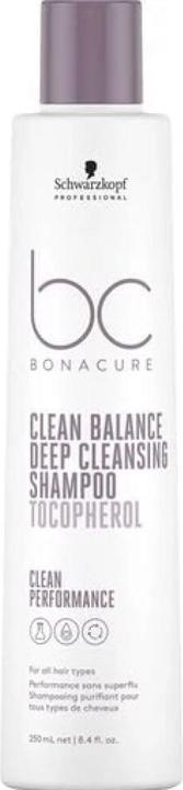 Actual product image Schwarzkopf Revitalising Shampoo Bonacure Clean Balance Tocopherol (250 ml) (250 ml, Liquid shampoo)