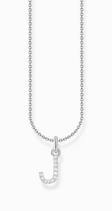 Produktbild Thomas Sabo Kette mit Buchstaben-Anhänger J Silber (925er Silber, 38 - 45 cm)