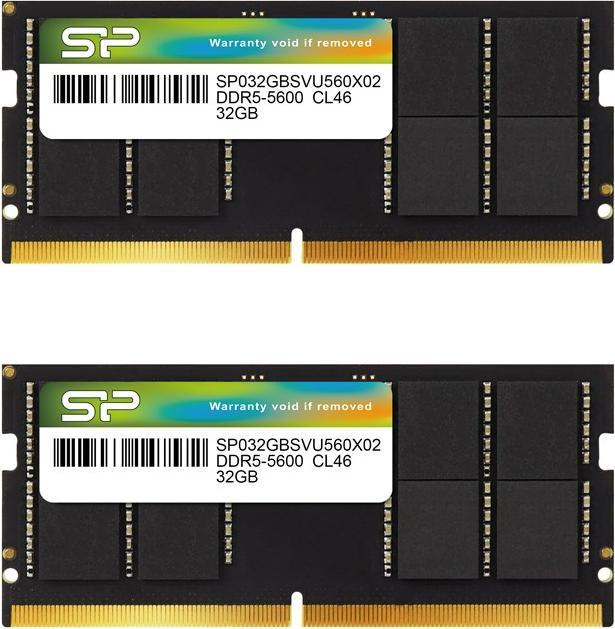 Immagine prodotto Silicon Power DDR5 SODIMM 64GB (2x32GB) 5600MHz CL46 1 1V (2 x 32GB, 5600 MHz, RAM DDR5, SO-DIMM)