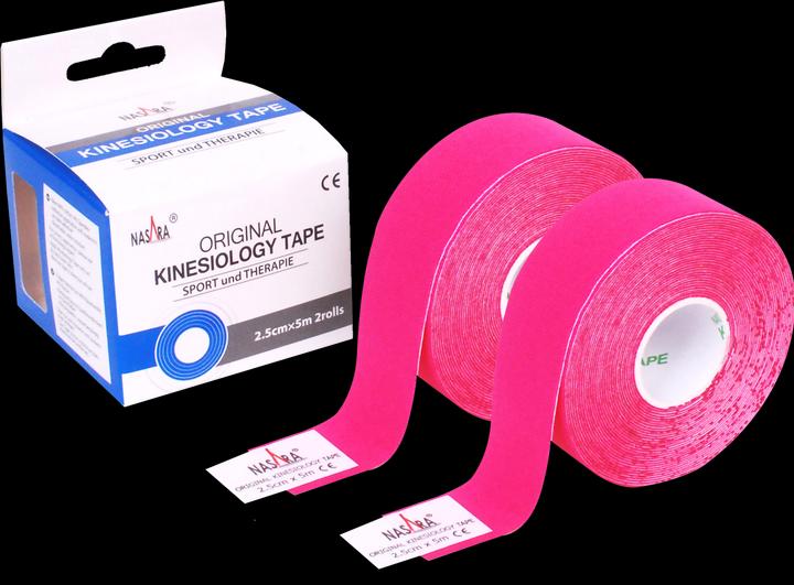 Nasara Kinesiology Tape schmal pink 2.5cmx5m (5 m)