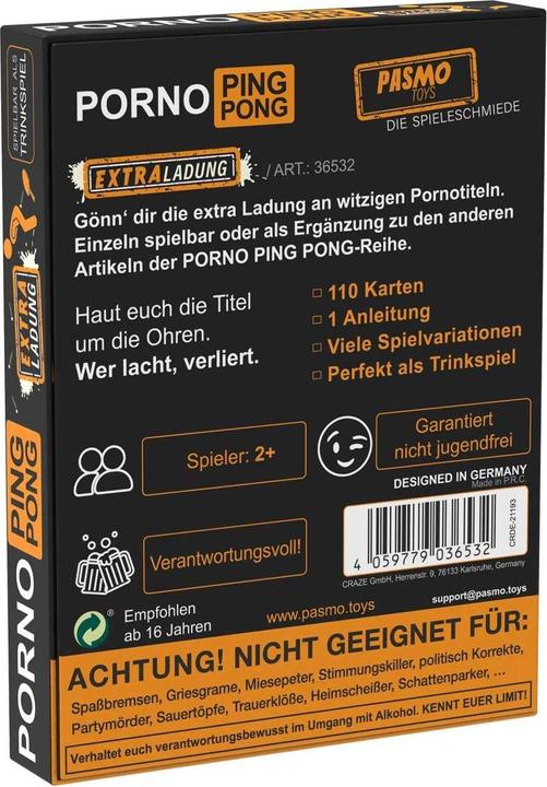 Image du produit Craze Ping Pong porno Charge supplémentaire (Divers)