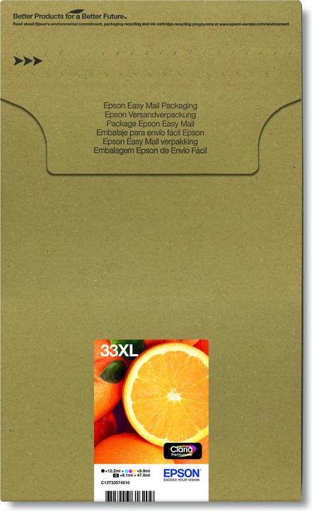 Actual product image Epson Multipack 5-colours 33XL Claria Premium Ink EasyMail (M, FC, C, Y)