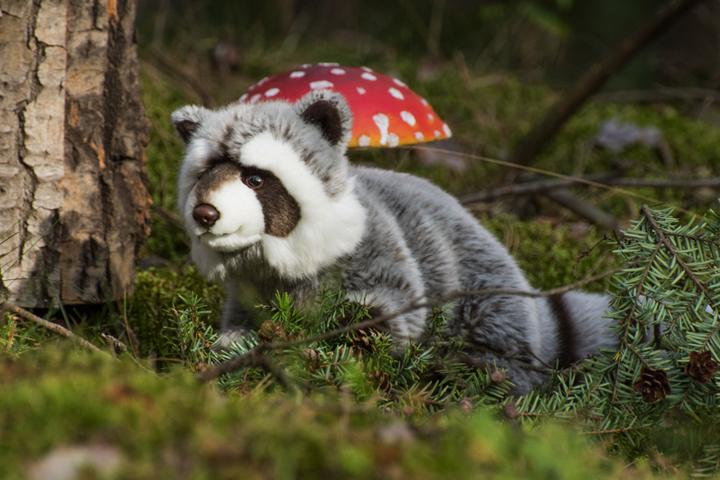 Actual product image Teddy Hermann raccoon (18 cm)