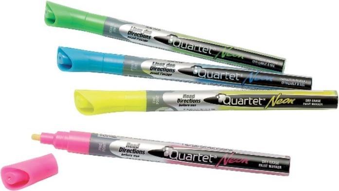 Actual product image Nobo Whiteboard marker Neon round med 4 pcs. ass. farver (Multicoloured, 4 x)