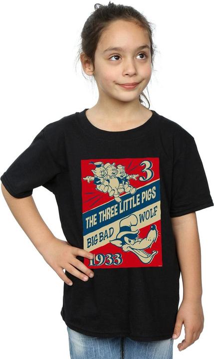 Image du produit Disney - T-shirt THREE LITTLE PIGS AND THE BIG BAD WOLF - Fille (152, 158)