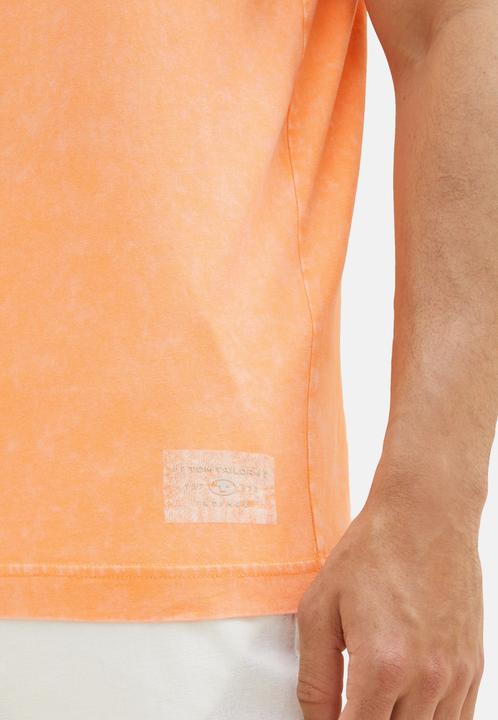 Actual product image Tom Tailor T-Shirt Kurzarmshirt mit Henley-Ausschnitt und ausgewaschener Optik (L)