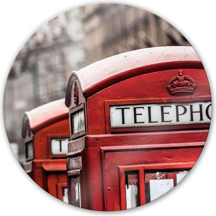 Actual product image Trenddeko British phone booth - round (Ø 50 cm)