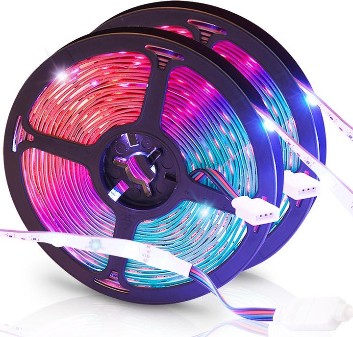 Produktbild Casativo WLAN-RGB-LED Streifen mit App- und Sound-Steuerung, 10 m (RGB, 200 cm, Indoor)