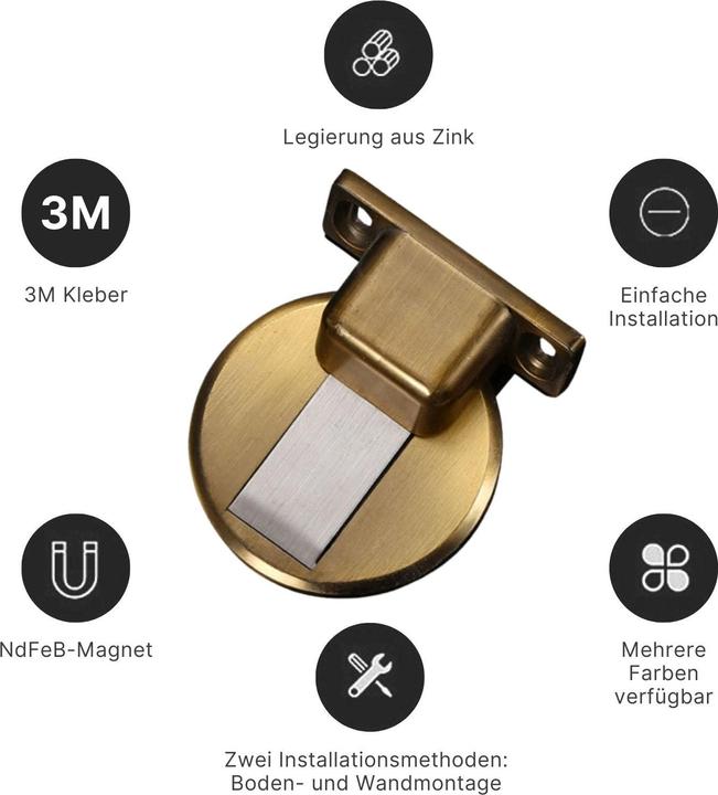 Image du produit Hermex Magnetischer Türstopper Türdämpfer Türschnäpper Türpuffer Türkeil (1 pièce(s))
