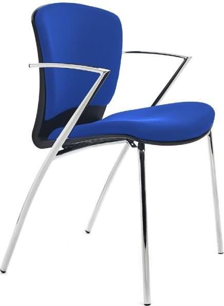 Actual product image Rocada 2 visitor chairs RD-966/3 blue fabric