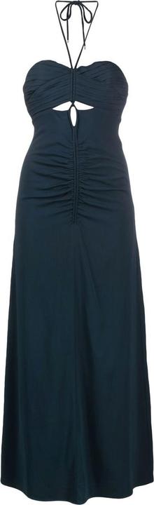 Self-Portrait Cut-Out Ruched Maxi Dress (38)