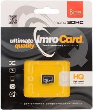 Actual product image IMRO 10/8G Memory Card 8 GB MicroSDHC Class 10 (8 GB, microSDHC, U1, UHS-I)