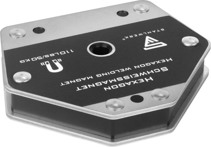 Produktbild Stahlwerk Hexagon Schweissmagnet, Leistungsstarker Magnet 50 kg Haftkraft 2er Set