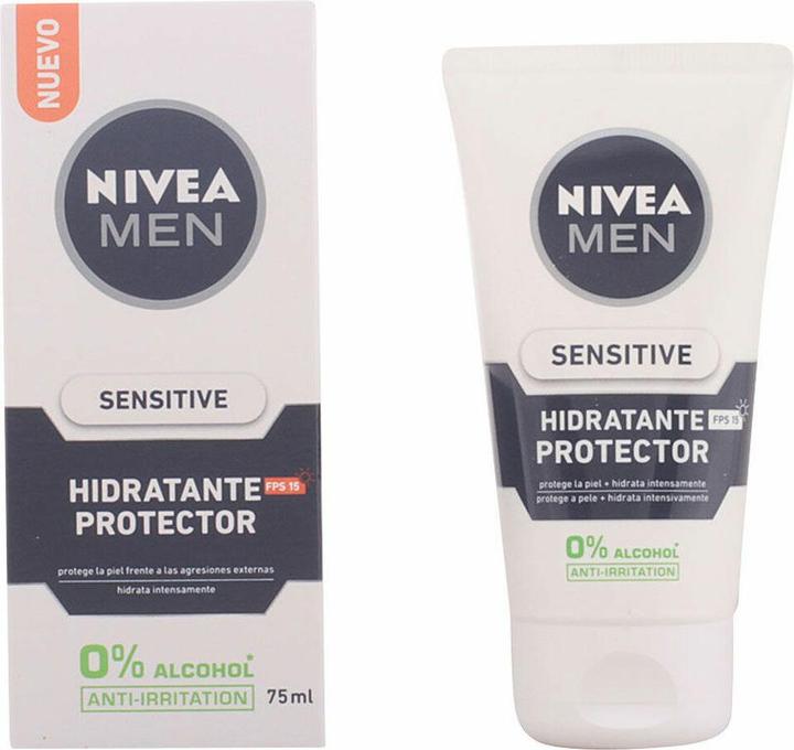 NIVEA MEN SENSITIVE protector hidratante 0% alcohol SPF15 75 ml (75 ml, Tagescreme, SPF 15)
