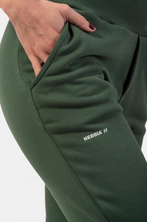 Actual product image Nebbia High-Waist Loose Fit Sweatpants "Feeling Good" 409 dark green (XS)
