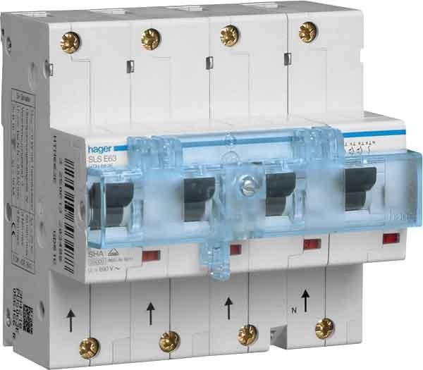 Produktbild Hager HAG HTN690E SLS-Schalter 3P+N E-100A Hutschiene