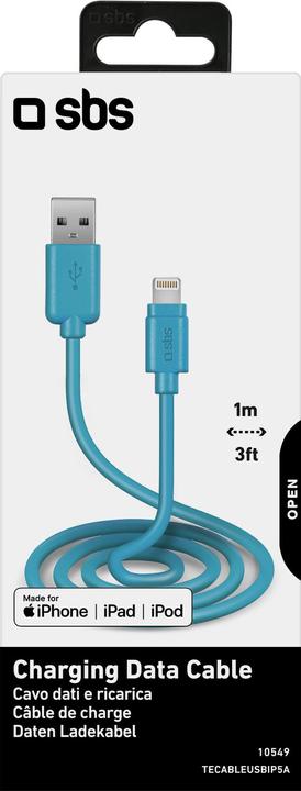 Produktbild SBS Datenkabel USB 2.0 - Apple Lightning (1 m, USB 2.0)